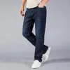 Hommes Jeans Hommes Haute Qualité Droite Lâche Stretch Denim Pantalon Hommes Pantalon Bleu Affaires Cowboys Homme Grande Taille 40 42 44