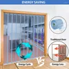 Curtain PVC Soft Transparent Door Hanging Strip Decor Screen Air-conditioning Curtains Indoor Outdoor Heat Insulation