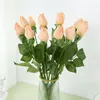 Decorative Flowers 1/3pcs Artificial Rose Flower Buds Real Touch Long Branch For Wedding Home Garden Decor Beautiful Simulation Bouquet Fake