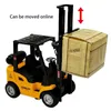 Diecast Model Car Die-Cast Forklift Truck Joints Model Fordon Pull Back Go Car Interactive Realistic Car Toy Toddler Boys Year Gift 230608