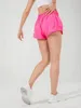 Lu Hotty Short Womens Yoga Shorts Hög midja gym Fitness Training Tights Sport Short Pants Fashion snabbtorkande solida byxor