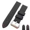 New HQ Genuine Leather Thick Black Or Brown Watch Band Strap 22mm 24mm 26mm281v