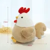 Plush Dolls 23CM Cute Chicken Plush Doll Toys Children Animal Hen Plush Toy Boys Girls Sleeping Soft Stuffed Chicken Doll Birthday Gifts 230608