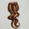 Peruk Caps Htonicca Hårförlängningar 8 Kort Bob Style Body Wave Ombre 1B2730 Remy Människohår Buntar Honung Blont brasilianskt hår Weave J230306