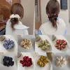 Altre donne Seta Scrunchie Elastico fatto a mano Multicolore Fascia per capelli Ponytail Holder Accessori per fascia 1PC Raso Tinta unita R230608