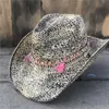 Brede Rand Hoeden Emmer Hoed Straw Hollow Western Cowboy Elegante Dame Kwastje Sombrero Hombre Tovenaar Sunbonnet Cowgirl Zon 230608