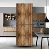 Adesivi a parete Adesivo in legno 3D sul frigorifero Copertura della porta del frigo