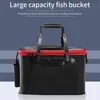 Fishing Accessories 50CM Bucket Foldable Fish MultiFunctional EVA Bag for Outdoor Live Lures and 230608