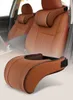 新しい1PCSメモリフォーム調整車ヘッドレスト枕PUレザーオートネックレスト腰部腰椎旅行カーシートヘッドレストクッション