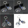 Porte-clés Turc Evil Eye Porte-clés Chanceux Arbre Bleu Charme Chaîne Vintage Porte-clés Pour Hommes Femmes Voiture Pendentif Drop Delivery Jewe Dhgarden Dhos0