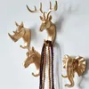 Ganchos Rieles Montado en la pared Animal Head Rack Coat Caps Hanger Horse Giraffe Elk Elefante Decoración decorativa Accesorios de baño 230607