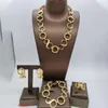 Orecchini di collana set Gold Drop Fashion Women Dubai Italia ANello bracciale di lusso Bracciale ad anello classico Lady Party Gioielli quotidiani