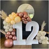 Other Event Party Supplies 100Cm/73Cm Nt Number 1 2 3 4 5 Balloon Blank Filling Box Mosaic Frame Balloons Stand Birthday D Dhu79