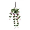 Decorative Flowers 1 Bouquet Creative Colorful No Watering Artificial Hanging Morning Glory For Wedding Flower Fake