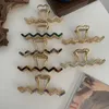 Dangle Chandelier Muweordy 11CM Large Metal Wave Hair Clip One Word Acetate Hair Claw Ladies Washing Face Hairgrip Girls Hair Clips Hairpins Z0608