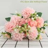 Bouquet de fleurs décoratives thé artificiel Rose pivoine marguerite fausse fleur Floral arranger pour mariée mariage décor à la maison