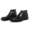 Sapatos casuais masculinos hip hop cano alto sapatos de trabalho pretos marrons botas masculinas de espuma genuína