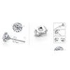 Stud 925 Sterling Sier Boucles D'oreilles De Luxe Cristal Zircon Pour Hommes Femmes Élégant Noble Boucle D'oreille Bijoux Haute Qualité Drop Delivery Dhcub