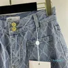 2023-Primavera Nuove donne Jeans con design con cerniera posteriore Jeans blu denim Pantaloni lunghi sexy a vita alta Pantaloni skinny aderenti