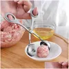 Meat Poultry Tools Practical Convenient Meatball Maker Stainless Steel Stuffed Clip Diy Fish Rice Ball Food Kitchen Tool Dbc Drop Dhbsf