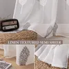 Tenda XTMYI Foglie ricamate Tende in tulle per soggiorno Camera da letto Trattamenti moderni per finestre Pannello drappo trasparente Realizzato su misura