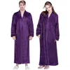 Vêtements de nuit pour hommes Hommes Extra Long Thermique Flanelle Peignoir Fermeture Éclair Plus La Taille Épais Chaud Corail Polaire Peignoir Femmes Hommes Robe De Chambre Hiver