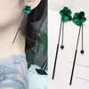 Stud Earrings Chaoren Flower Korea Simple And Versatile Personality Tassel Long Temperament Women