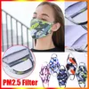 Camouflage Face Mask Camo Prints Mouth Cover Anti Dust PM2.5 Respirator Washable återanvändbara skyddande silkes bomullsmasker för vuxen G0609