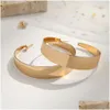 Hoop Huggie Minimalist Gold Metal Stor Circle Geometric Round C Shape Earrings For Women Girls Jewel Gifts Drop Delivery Dhoxb