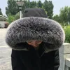 Foulards 2023 femmes col en fourrure châle fourrure pour manteau d'hiver capuche décor véritable écharpe Parkas