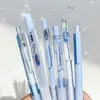 Ballpoint Pens 6pens Kawaii Gel Pen Color Highlighter Set School Students Writing Lot Ins Korean Japanese Stationery Supply 230608