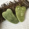 Raspador de Jade Gua Sha Natural, tabla de masaje, piedra Guasha para mentón, cuello, estiramiento facial, herramienta de cuidado de belleza y salud