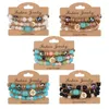 Strand Boheemse Levensboom Persoonlijkheid Delicate Multilayer Armband Mode Glaskraal Turquoise