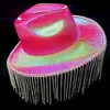 Wide Brim Hats Bucket Space Cowgirl Hat Cowboy s Rave Fits Most Women and Girls Drop 230608