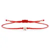 Charm Bracelets Gold-plated Brass Mini Five-point Star Lucky Adjustable Bracelet Women Kids 2023 Fashion Red String Simple Jewelry Her