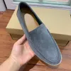 Lp piana par skor sommarpromenad charm utsmyckade mocka loafers moccasins äkta läder casual slip på lägenheter män lyx designer klänning skor fabrikskor skor