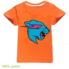 Файрты мистер Wolf Beast Kids Summer Summer -рубашка хлопковые маленькие мальчики мода Oneck Tees одежда для подростков девочки милые топы 6 8 10t 230608