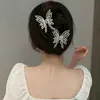 ダングルシャンデリアファッションメタルオープンワークヘアクローフェアリーヘアクロー女性用バタフライヘアクリップ女の子エレガントポニーテールクローヘアアクセサリーZ0608