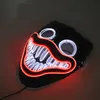 أقنعة الحفلات تصميم Neon El Mask مضيئة هالوين وميض مضحك المتوهج في ليلة الظلام Hallowee Props Masquerade 230607