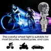 Ny 2st Colorful Skull Lights Car Wheel Motorcykelcykeldäck Dekorativ lampdäck Däck Air Ventil Stam LED Light Cap Dammtät täckning