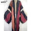 Costumi da bagno europei 2022 Winyi Cardigan da donna Abito lungo allentato Coda Party Boho Maxi Beach Holiday Manica a pipistrello Kimono Robe Dress