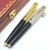 High Quality Santos Series Ca Metal Rollerball Pen Silver & Golden Stripe Stationery Office Schoo Supplies Writing Smooth Gel Pens