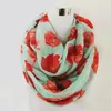 Scarves Flower Loop Scarf Bufandas Invierno Mujer Women Floral Infinity Winter For Foulard Musulmane Pour Femme