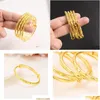 Bangle Dubai Fine Gold Yellow Solid GF Bracelet Bracelet Africa Jewelry Dired Circlet 1 % или 4 шт.