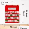 Christmas Decorations Red Advent Calendar Wall Hanging Xmas Ornament Printing Candy Bag Count Down Admission Gift Bags Home Decorati Dhaei