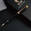 High-end BEIFA LAMPO 20k Vergulde 0.7mm Zwarte Inkt Rollerball Pen Luxe Relatiegeschenk Teken Pennen Met 2 stks Refilll Doos