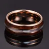 Pierścień Solitaire Nuncad 8 mm Tungsten Pierścień z węglika Hawaiian Koa Wood Woodsten Stalowe pierścienie Mother of Pearl Shell Wedding Połącz Comfor Fit Size 7-12 230607