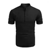 Camisas masculinas casuais camisa masculina estilo simples verão cor pura