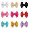 إكسسوارات الشعر 20pcs/lot 4.5 '' Seersucker Waffle Fabric Bow مع مقطع للفتيات Soft Solid Boutique