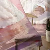 Rideau blanc cygne lac nuages Tulle rideaux pour salon chambre cuisine décoration mousseline de soie pure Voile fenêtre enfants drapé